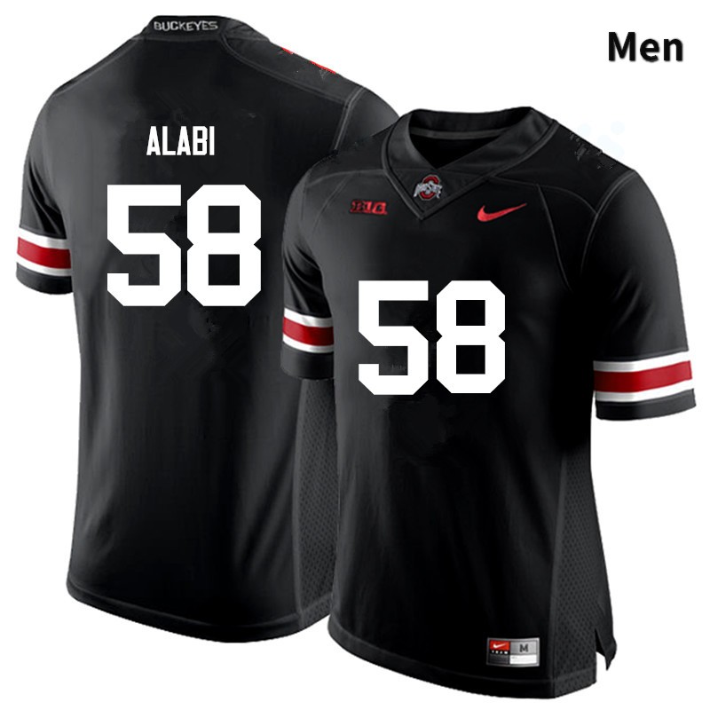 Ohio State Buckeyes Joshua Alabi Men's #58 Black Game Stitched College Football Jersey